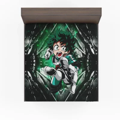 Boku no Hero Deku Izuku Midoriya Heroic Tale Anime Fitted Sheet