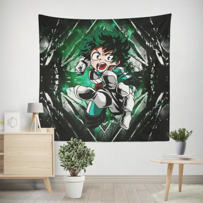 Boku No Hero Deku Izuku Midoriya Heroic Tale Anime Wall Tapestry