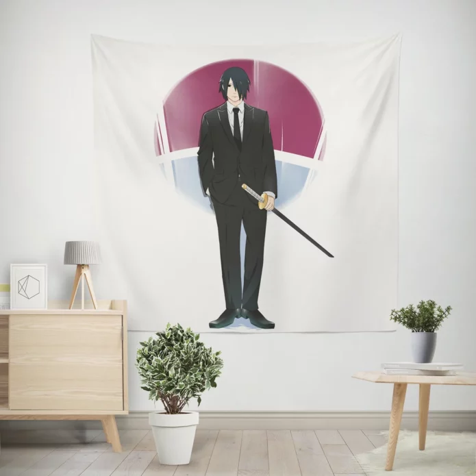 Boruto Journey Sasuke Uchiha Quest Anime Wall Tapestry