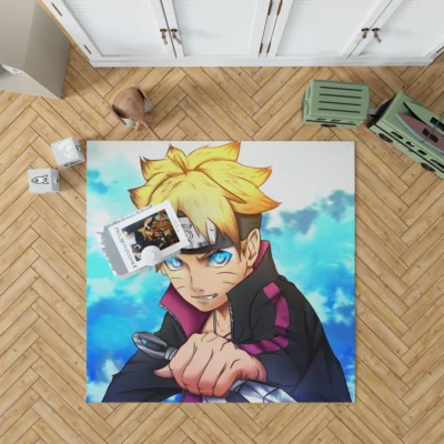 Boruto Uzumaki Adventures in Anime Rug