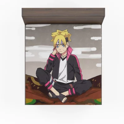 Boruto Uzumaki Blue-Eyed Ninja Anime Fitted Sheet