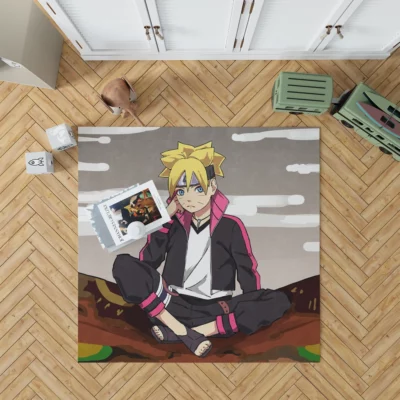 Boruto Uzumaki Blue-Eyed Ninja Anime Rug