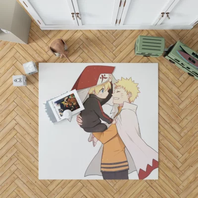 Boruto Uzumaki Bonds of Father and Son Anime Rug