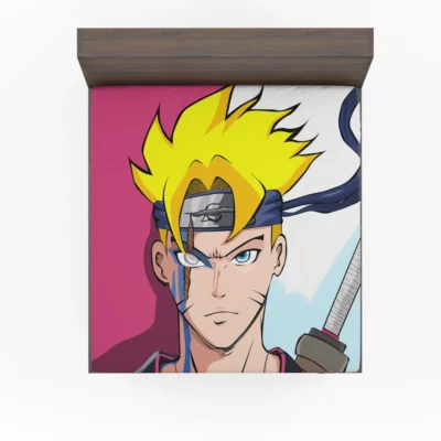 Boruto Uzumaki Unleashing the Jogan Anime Fitted Sheet