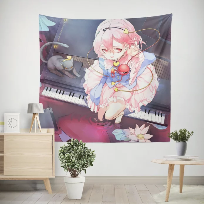 Captivating Satori Komeiji Of Touhou Anime Wall Tapestry