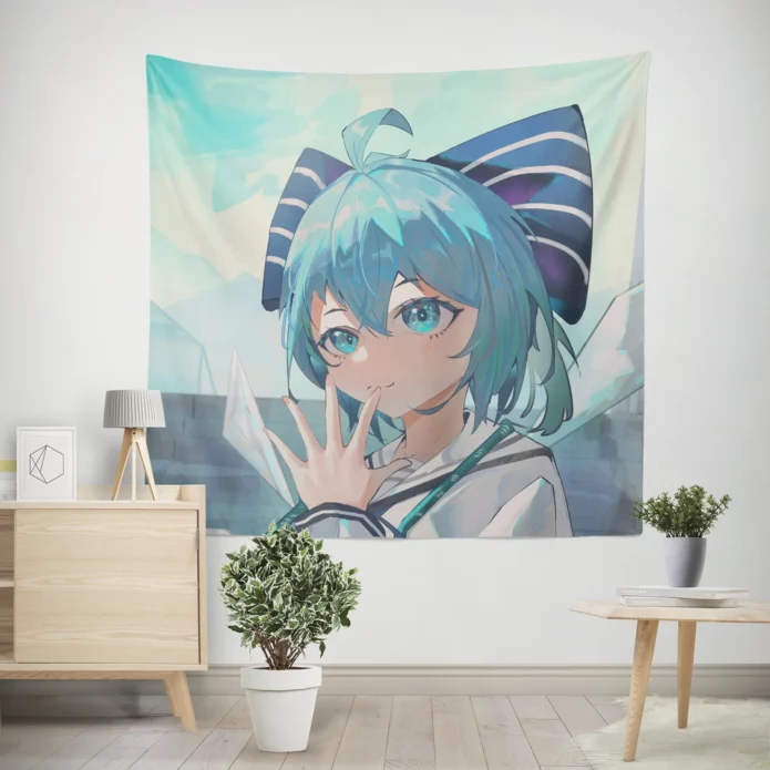 Cirno Touhou Frozen Brilliance Anime Wall Tapestry