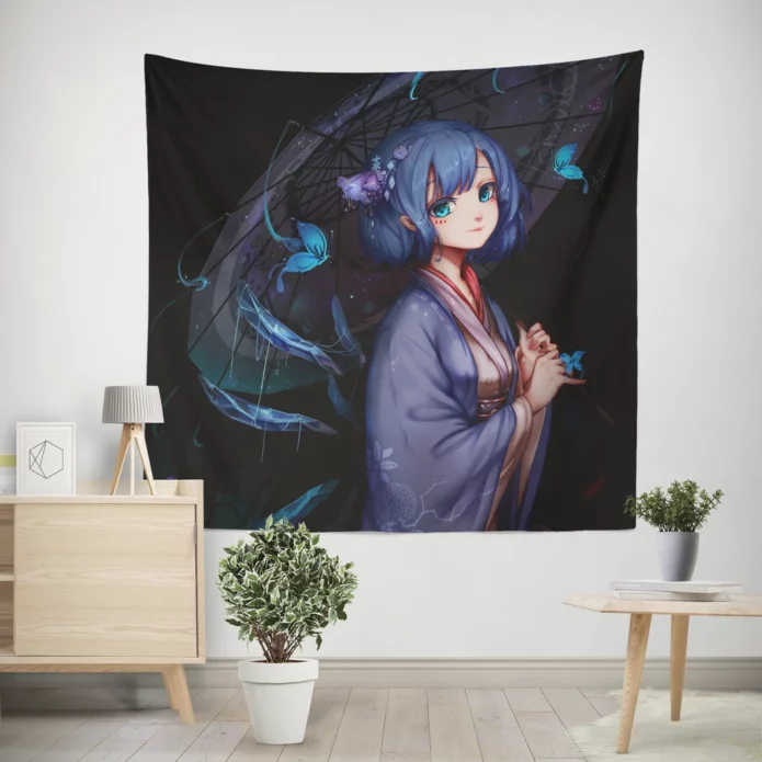 Cirno Touhou Ice Fairy Power Anime Wall Tapestry