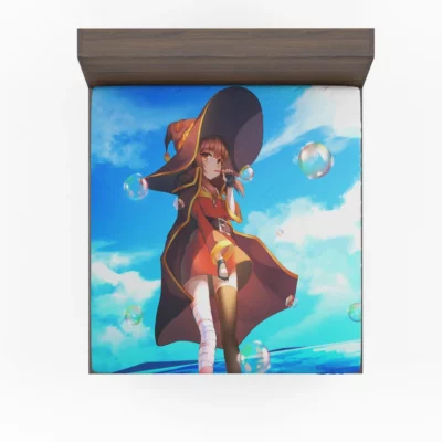 Cloaked Enigma KonoSuba Megumin Anime Fitted Sheet