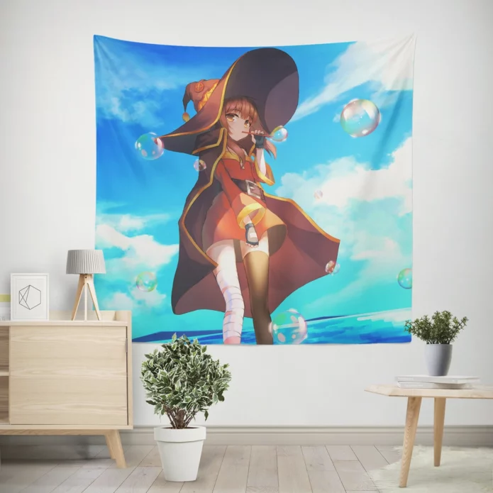 Cloaked Enigma Konosuba Megumin Anime Wall Tapestry