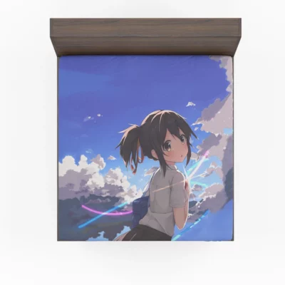 Cloud over Kimi No Na Wa Anime Fitted Sheet