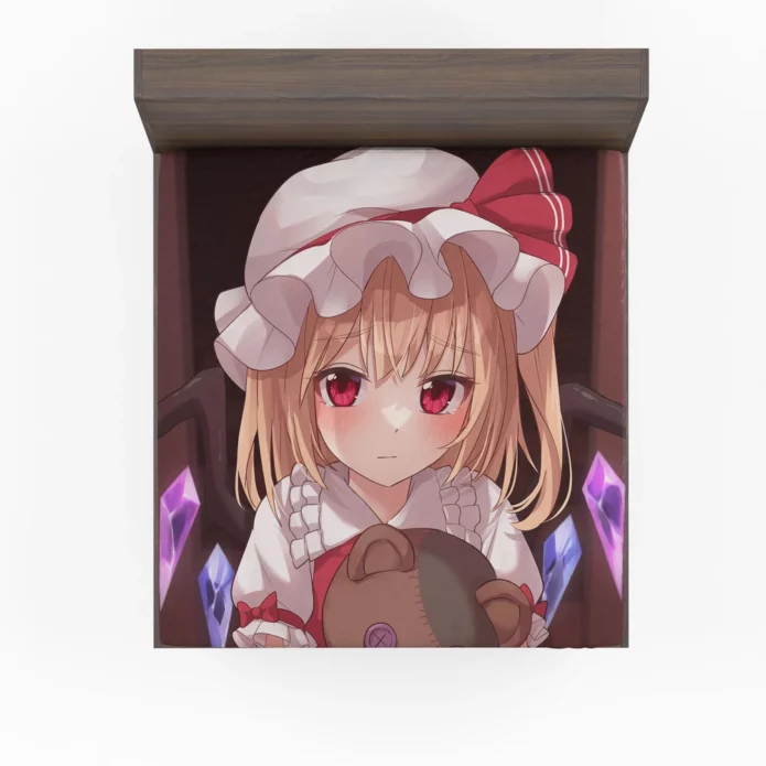 Crimson Dreams Flandre Touhou Tale Anime Fitted Sheet