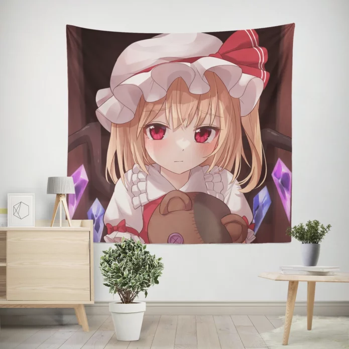 Crimson Dreams Flandre Touhou Tale Anime Wall Tapestry