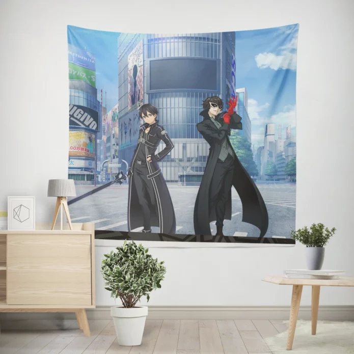 Crossover Chronicles Kirito Epic Quest Anime Wall Tapestry