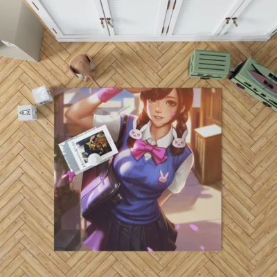 DVa Overwatch Energetic Prodigy Anime Rug