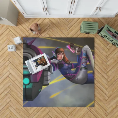 DVa Victory in Overwatch Arena Anime Rug