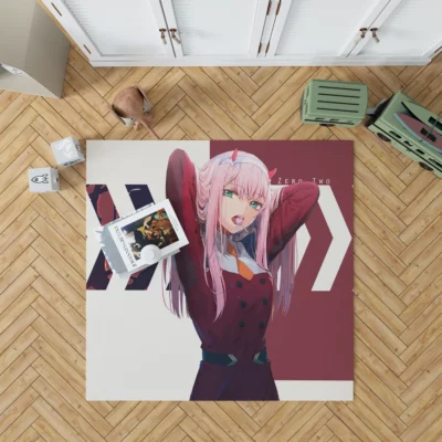 Darling in the FranXX Zero Two Heartfelt Journey Anime Rug