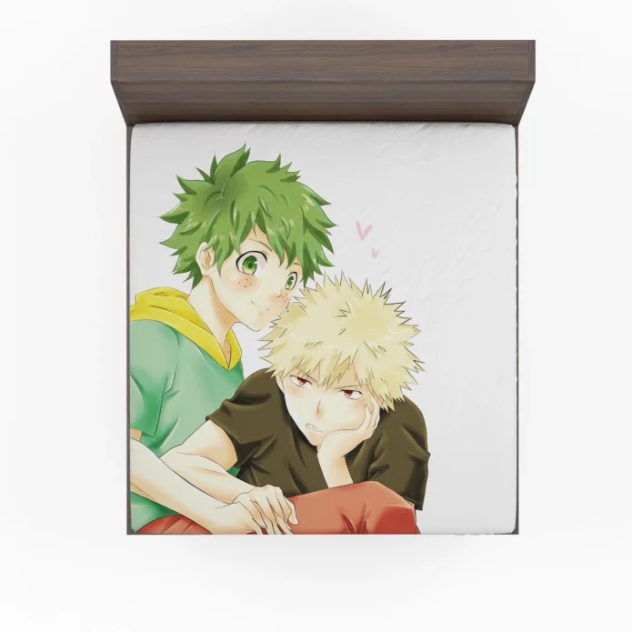 Deku And Bakugou Academia Heroes Anime Fitted Sheet