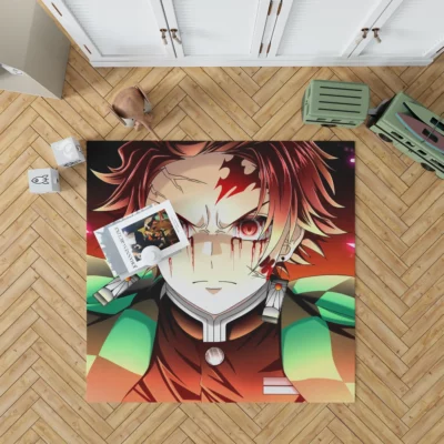 Demon Slayer Tanjiro Hero Journey Anime Rug