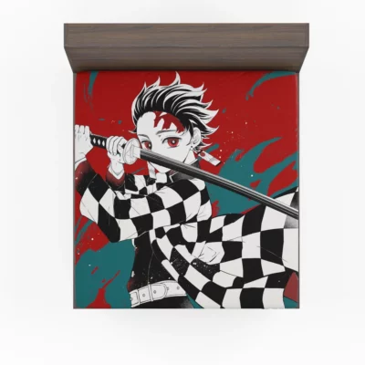 Demon Slayer Tanjiro Heroic Journey Anime Fitted Sheet