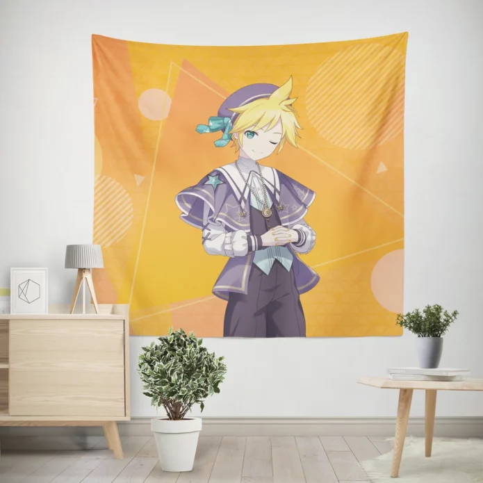 Dive Into Len Kagamine Project Sekai Anime Wall Tapestry