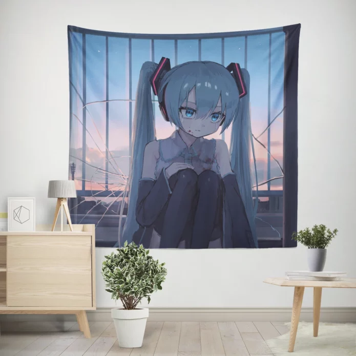 Dreamy Vocaloid Hatsune Miku Anime Journey Wall Tapestry