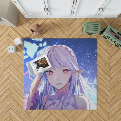 Emilia Re ZERO Fantasy Adventure Anime Rug