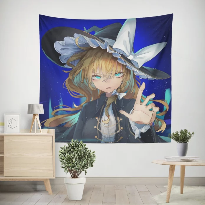 Enchanting Marisa Kirisame Anime Delight Wall Tapestry