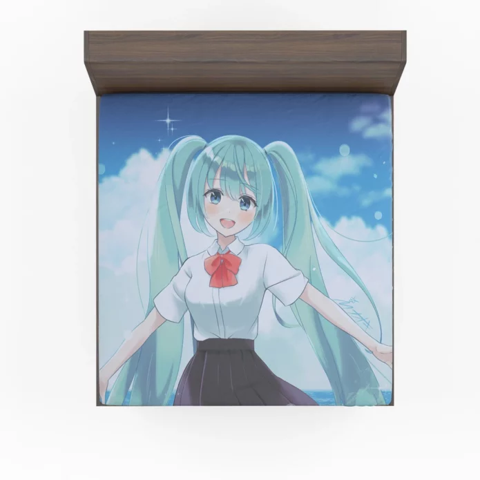 Enchanting Vocaloid Anime Hatsune Miku Fitted Sheet