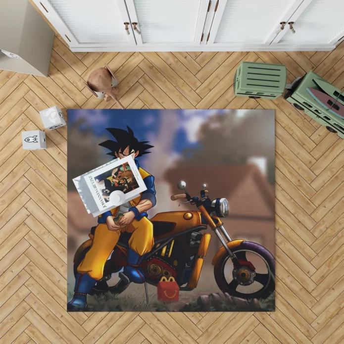 Epic Battle Dragon Ball Motorcycle Anime Rug