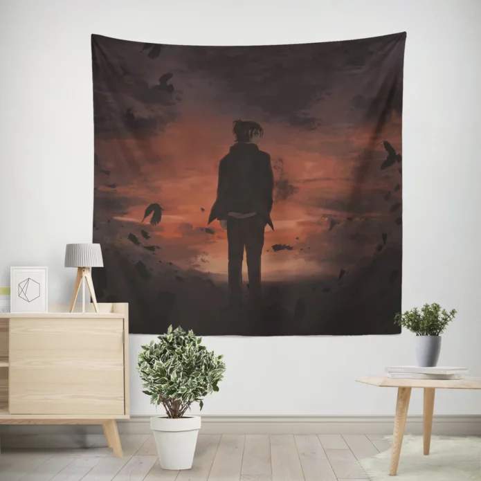 Eren Yeager Attack Titan Anime Wall Tapestry