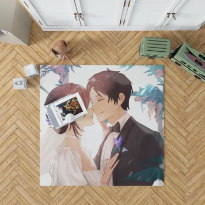 Eren and Mikasa Titan Warriors Unite Anime Rug