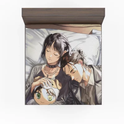 Eren and Mikasa Titans Saga Continues Anime Fitted Sheet