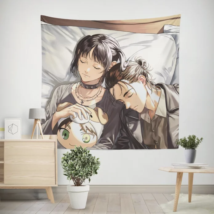 Eren And Mikasa Titans Saga Continues Anime Wall Tapestry