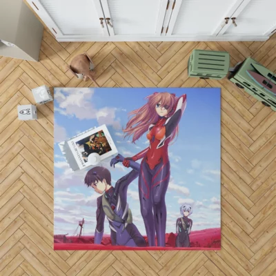 Evangelion 30 Asuka and Rei Journey Anime Rug