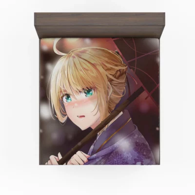 Fate Stay Night Chronicles Saber Quest Anime Fitted Sheet