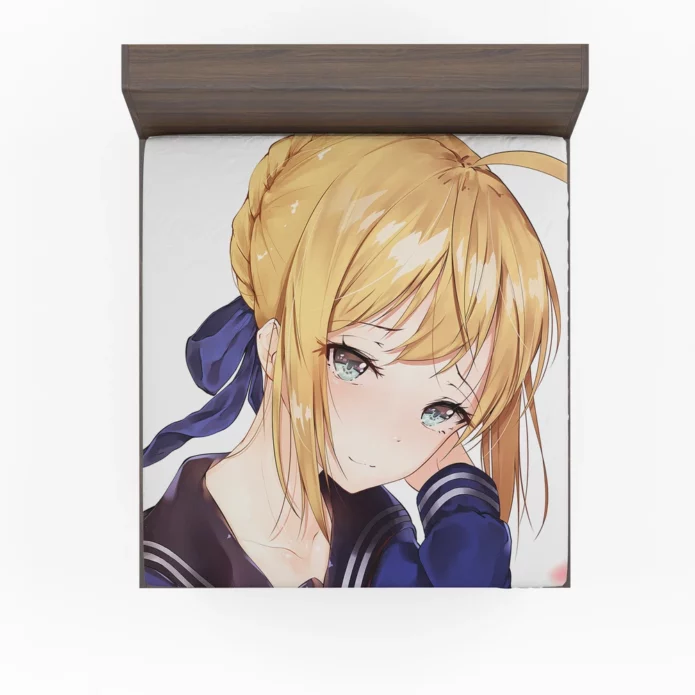 Fate Unveiled Saber Journey Anime Fitted Sheet