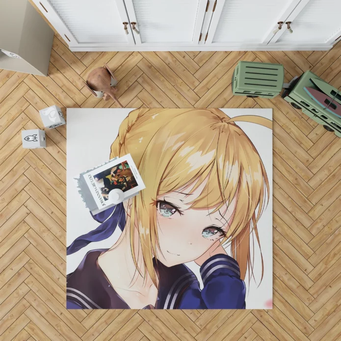 Fate Unveiled Saber Journey Anime Rug