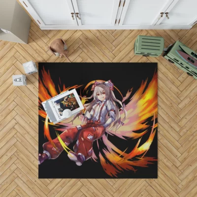 Fujiwara no Mokou Blaze in Touhou Anime Rug