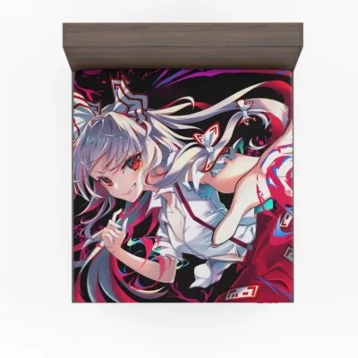 Fujiwara no Mokou Fiery Touhou Warrior Anime Fitted Sheet