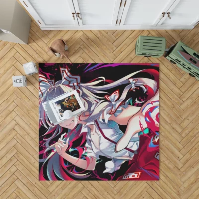 Fujiwara no Mokou Fiery Touhou Warrior Anime Rug