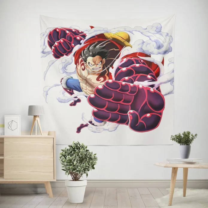 Gear Fourth Unleashed Luffy One Piece Quest Anime Wall Tapestry