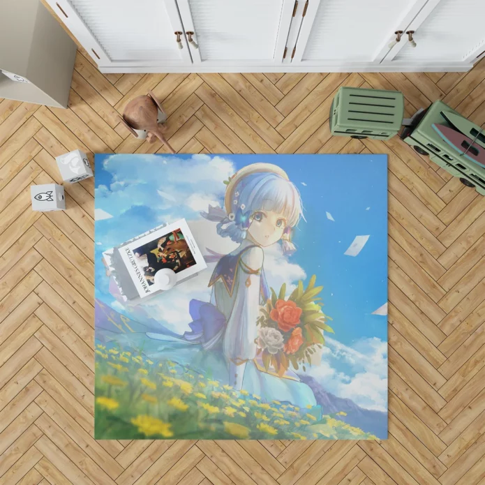 Genshin Impact Ayaka Wintry Aura Anime Rug