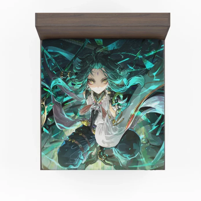 Genshin Impact Xiao Elemental Power Anime Fitted Sheet