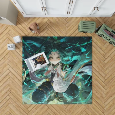 Genshin Impact Xiao Elemental Power Anime Rug