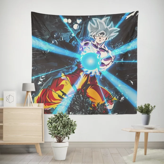 Goku Pinnacle Ultra Instinct Unleashed Anime Wall Tapestry