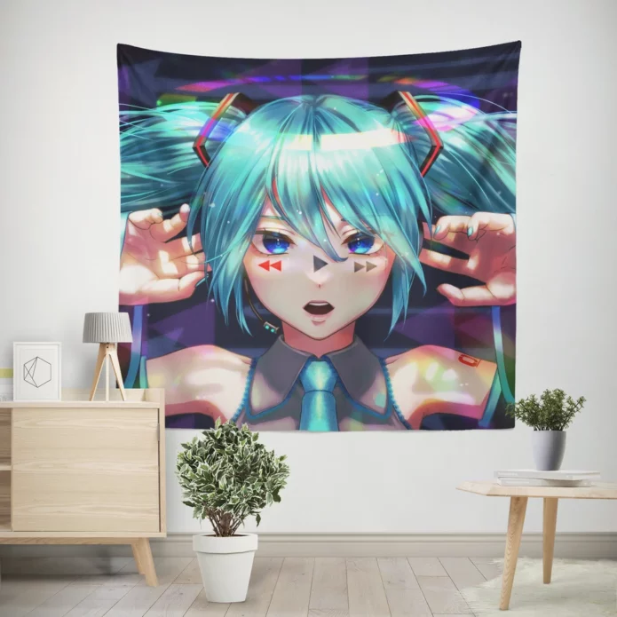 Hatsune Miku Anime Vocaloid Manga Wall Tapestry