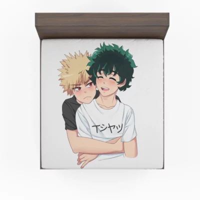 Heroic Battles Izuku vs Katsuki Anime Fitted Sheet