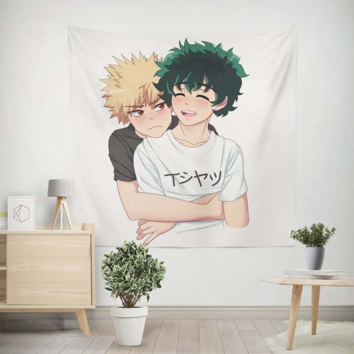 Heroic Battles Izuku Vs Katsuki Anime Wall Tapestry