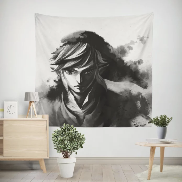 Heroic Legend Link Monochrome Tale Anime Wall Tapestry