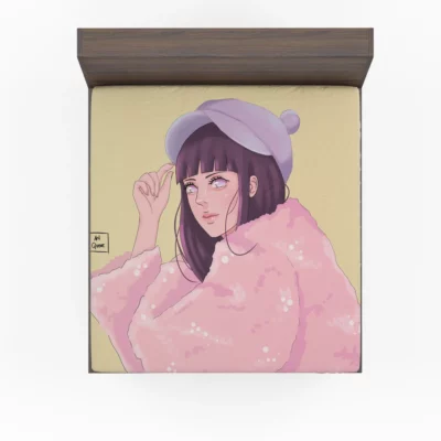 Hinata Hyuga Naruto Compassionate Heroine Anime Fitted Sheet